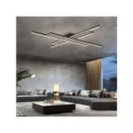 Zr Aydınlatma Siyah 100 x 100 cm 6500k, Kumandalı, Led Tavan Lambası,Avize,Modern Aydınlatma,Dekoratif Işık