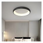 Zr Aydınlatma Siyah Ø50CM Kumandalı Dimli, 3 Işık, Çember, LED Tavan Lambası, Modern Aydınlatma, Avize