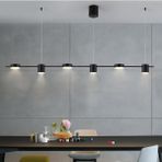 Zr Aydınlatma Siyah 6500K 6'lı Spot LED Lamba,sarkıt Avize,modern Aydınlatma,dekoratif Işık