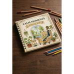 Z&R CRAFT CALM MOMENTS - SAKİN ANLAR BOYAMA KİTABI - 35 YAPRAK - KALIN SAYFALAR 21X21 - TEL SPİRALLİ