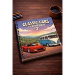 Z&R CRAFT Classic Cars Coloring Book 2–Klasik Arabalar Boyama Kitabı 2 - 30 Sayfa | 15 Klasik Araba | 21x21 cm
