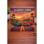 Z&R CRAFT Classic Cars Coloring Book – Klasik Arabalar Boyama Kitabı 30 Sayfa | 15 Klasik Araba | 21x21 cm