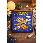 Z&R CRAFT COZY SPACE BOYAMA KİTABI - UZAY TEMALI - YETİŞKİN VE ÇOCUK - KALIN SAYFALAR TEL SPİRALLİ
