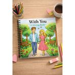 Z&R CRAFT With You Boyama Kitabı - Çiftlere Özel - Sevgililer Günü - Kalın Sayfalar - Tel Spiral