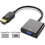 Zr140 Displayport To Vga Çevirici (Dp Erkek-Dişi Vga) Monitör-Pc Dönüştürücü Görüntü Kablosu