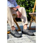 ZRN-042 Premium Bağcıklı Gri Siyah Casual Günlük Erkek Ayakkabı