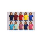 zs zaos fashion 10lu set kadın bisiklet yaka basic düz tişört pamuklu ligralı kaliteli rahat t-shirt
