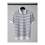 zs zaos fashion erkek dokulu çizgili poloyaka kısa kol triko tişört jakarlı yazlık % 100 pamuk yarım fermuarlı t-shirt