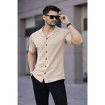 zs zaos fashion kısa kol waffle gömlek pamuklu rahat slimfit kalıp dar kesim yazlık t-shirt