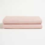 Zsa Zsa Zsu Solıd Pembe Tek Kişilik Pamuk Saten Düz Çarşaf - 160x240 Cm