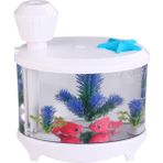 Zsykd 460 ml Balık Tankı Tarzı Ultrasonik Aromaterapi Hava Temizleyici Nemlendirici USB Atomizer LED Gece Lambası ile (Beyaz) (Yurt Dışından)