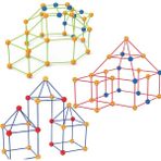 Zsykd 87 In 1 Diy Montaj Oyun Evi Diy Çocuk Çadır Bina Oyuncak Stil Çadır Bezi Olmadan (Yurt Dışından) - Renkli