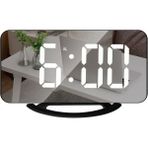 Zsykd Çok Fonksiyonlu LED Makyaj Aynası Masası Clockblack) (Yurt Dışından) - Siyah