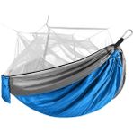 Zsykd Şifreleme Sivrisinek Net Hamak Açık Kamp Anti-Mosquito Net Gazlı Bez Hamak, Boyut: 260X140 cm Koyu Mavi Gri (Yurt Dışından)