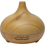 Zsykd W350 14 W 300 ml Ahşap Tahıl Aromaterapi Hava Arıtma Nemlendirici Ofis / Ev Odası Için LED Işık ile (Kahverengi) (Yurt Dışından)