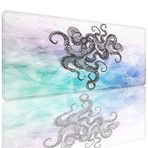 ZTHLL Ahtapot Oyun Fare Altlığı, Ay Yıldızı Masa Matı Büyük Mouse Pad Bilgisayar Klavyesi, Ev Ofis için Kaymaz Tabanlı, Genişletilmiş Büyük Boy 80 cm x 39,9 cm