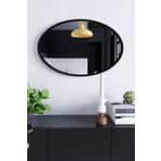 ZTM KONSEPT Ayna 70x52 Cm Oval Siyah Antre Hol Koridor Salon Mutfak Banyo Wc Makyaj