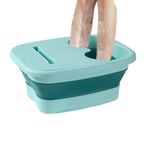 Zubehors Ayak Banyo Küveti - Ayaklar İçin Ergonomik Masajlı Dinlendirme Leğeni - Katlanır Portatif Sporcu Topuk Bakımı Seyahat Kamp İçin Pedikür Havuzu
