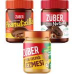 Züber Peanutzilla 315g + Nutzilla 315g + Original Yer Fıstığı Ezmesi (Bal İlaveli) 315g - 945 gr