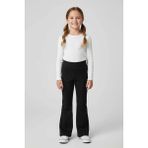 Zubi Baby & Kids Wear Kız Çocuk Dikiş Detaylı Ispanyol Paça Tayt Pantolon (11-15 Yaş) - Siyah - 7 Yaş