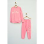 Zubi Baby & Kids Wear Pembe "perfectly" Baskılı Kız Çocuk Eşofman Takımı - 12 Yaş