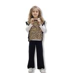 zubi baby SİYAH LEOPAR DESENLİ KIZ ÇOCUK ALT ÜST TAKIM (4-11 YAŞ) Siyah 4-5 Yaş