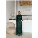 ZÜBİŞ BUTİK Lora Pul Payetli Tesettür Abiye