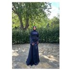 ZÜBİŞ BUTİK Zeyna Kuyruklu Saten Tesettür Abiye
