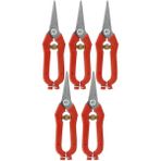 Zubizubi Göcen (5 Adet ) Narenciye Üzüm Bağ Budama Makası 19 cm (Yeni) - Siyah