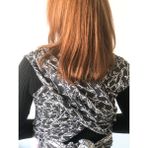 Zubu Dokuma Wrap Sling- Bahar Dalı Siyah - Gri - Siyah