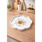 Zucci Home Akdeniz Esintisi Dekoratif Papatya Küçük Sunum Tepsisi | Daisy | Premium Servis Tepsisi - 28x28 cm