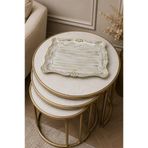 Zucci Home Sultan Vintage Royal Servis Tepsisi | 33x42 cm | Şık Dekoratif Kahve ve Çay Sunum Tepsisi