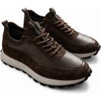 Zueofficial Erkek Kahverengi Günlük Sneaker – Süet & Deri Detaylı, Kalın Taban, Rahat ve Şık Spor Ayakkabı - 00Kahverengi