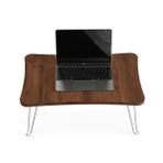 ZUESSE DIZAYN Dizüstü Bilgisayar Standı, Kahvaltı Servis Yatağı Tepsisi, Mini Piknik Masası,Taşınabilir ve Hafif Mini Masa, Kanepe için Lap Tablet Masası,Laptop Standı (Ceviz Rengi)
