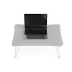 ZUESSE DIZAYN Dizüstü Bilgisayar Standı, Kahvaltı Servis Yatağı Tepsisi, Mini Piknik Masası,Taşınabilir ve Hafif Mini Masa, Kanepe için Lap Tablet Masası,Laptop Standı (Düz Beyaz Renkli)