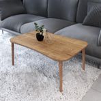 zuesse dizayn Esma Orta Sehpa + 3lü Zigon Sehpa & Ahşap Ayaklı Sehpa Seti &Oturma Odası için Sehpa Seti & Salon için Sehpa Seti (Ceviz)