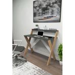 Zuesse Dizayn İqas 50X90 Cm Çalışma Masası Laptop Bilgisayar Masası Ofis Ders Yemek Çocuk Masası Çam-Antrasit