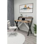 Zuesse Dizayn İqas 50X90 Cm Çalışma Masası Laptop Bilgisayar Masası Ofis Ders Yemek Çocuk Masası Gri-Çam