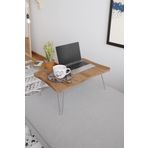 Zuesse Dizayn Taşınabilir Katlanır Yatak Koltuk Üstü Hasta Servis Masası Laptop Bilgisayar Çalışma Sehpası - Ceviz