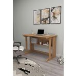 Zuesse Dizayn Vennüs 100X55 Cm Kütüphaneli Geniş Çalışma Masası Laptop Bilgisayar Masası Ofis Ders Masası