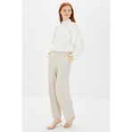 Zühre Bol Paça Bej Kumaş Pantolon P-0013