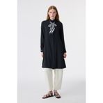 Zühre T-1657 Valea Tunik 38-46 Siyah Tunik 1657