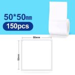 Zuidid 50 x 50 mm Lamine Termal Etiket 150 Adet - Mini Termal Yazıcılar İçin
