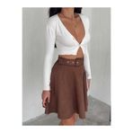 Zula Moda KLOŞ MİNİ ETEK KEMER DETAYLI