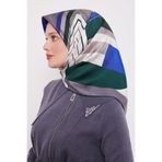 Zümrüt Labirent Desen Twill İpek Eşarp