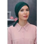 Zümrüt Pratik Hazır Geçmeli Tesettür Bone Sandy Kumaş Örgülü Güllü 1203_37