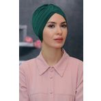 Zümrüt Pratik Hazır Geçmeli Tesettür Bone Sandy Kumaş Taçlı Büzgülü 1208_37