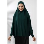 Zumrut Yesili Hazir Pratik Sultanbas Tesettur Kollu Penye Sufle Esarp Hijab