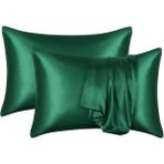 Zümrüt Yeşili renkli % 100 Saf Ipek Yastık Kılıfı - 50 X 70