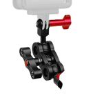 Zunate Ayarlanabilir Magic Arm Kamera Montajı, Çift 360° Top Kafalı, Monitör Için 1/4 Vidalı Eklemli Sürtünme Sihirli Kolu, Kamera Kafesi, Video Işığı, ACT4 Instant 360X4 G3S